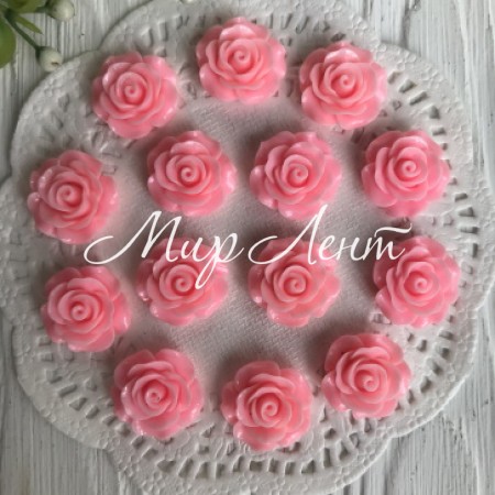 Серединка трояндочка, 2 см, рожевий, шт.