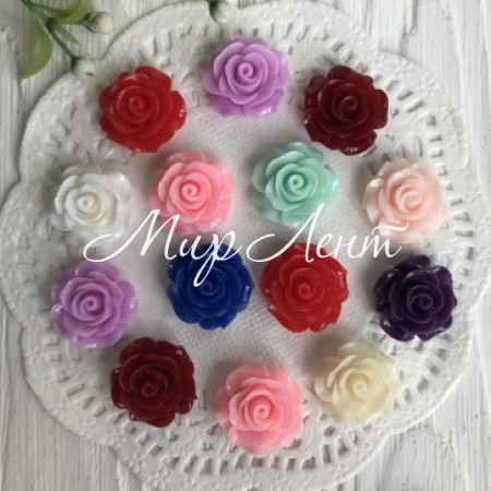 Серединка трояндочка, 2 см, кольоровий мікс, шт.