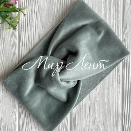 Пов'язка спорт велюр, 12 см, м'ятний, шт.