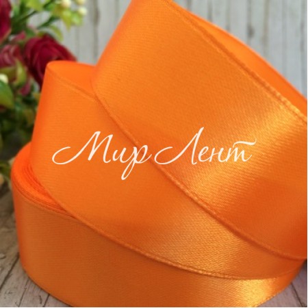 Атлас 2,5 см, оранжевый, метр