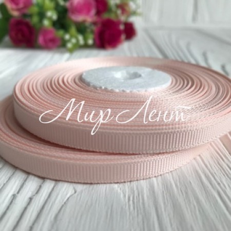 Репс 0,6 см, світло-персиковий, рулон 23 м