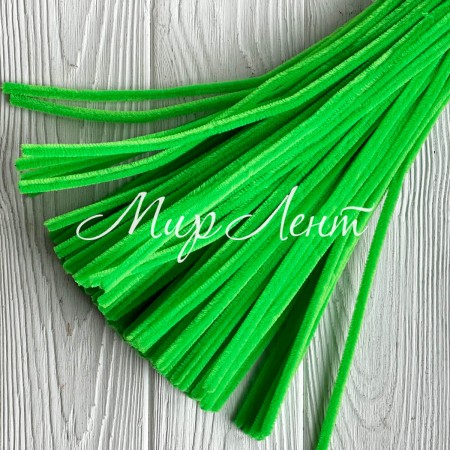 Синельний дріт простий, 30 см, яскраво-зелений, 100 шт.