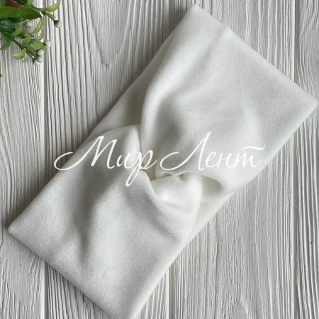 Пов'язка спорт велюр, 12 см, білий, шт.