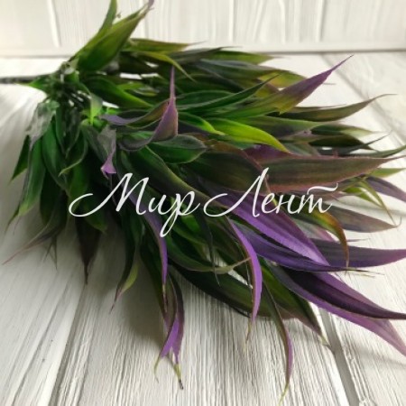 Гілка драцени, 39 см, зелено-фіолетовий, 1 шт.