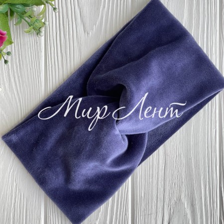 Пов'язка спорт велюр, 12 см, синьо-фіолетовий, шт.
