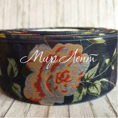 Органза троянда 4 см, сапфірова