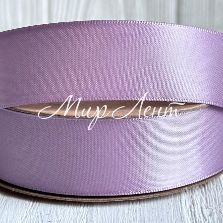 Атлас двосторонній, 2,5 см, фіалковий, метр
