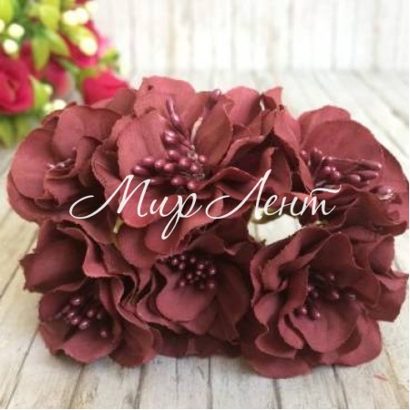 Хризантема (тканинна), 4,5 см, сливова