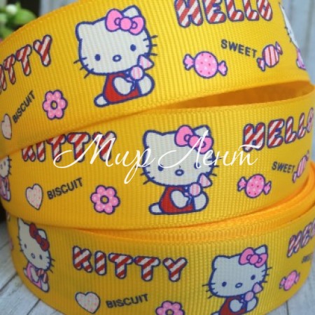 Репс 2,5 см, Кітті Sweet, жовтий