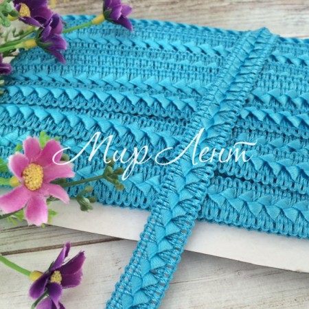 Тесьма самосу, 1,8 см, бірюза