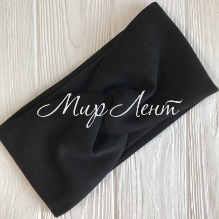 Замша пов'язка (фліс), 12 см, чорний, шт.
