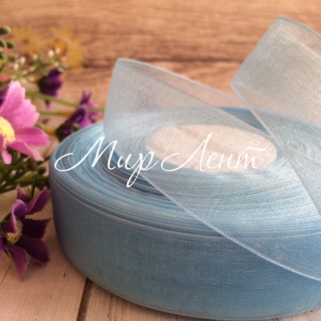 Органза 2 см, блакитний, метр