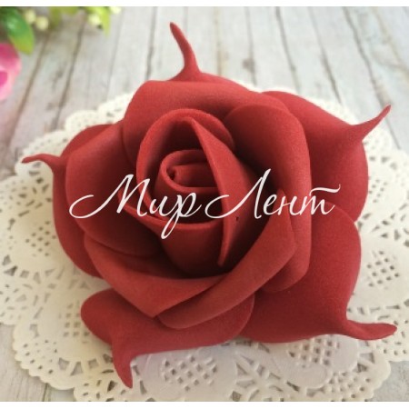 Бутон троянди, 6,5 см, бургунді