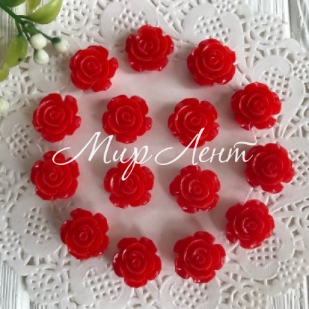 Серединка розочка, 2 см, красный, шт.