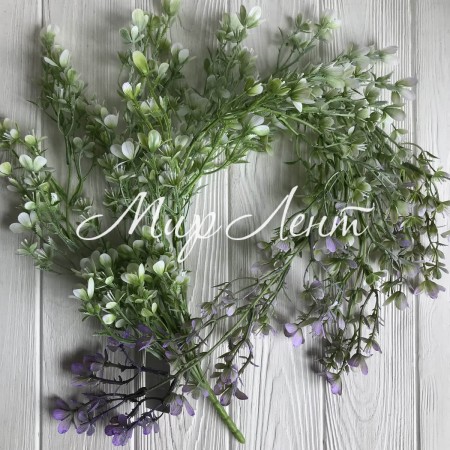 Гілка, що звисає з квітами, 84 см, білий з бузковим, шт.