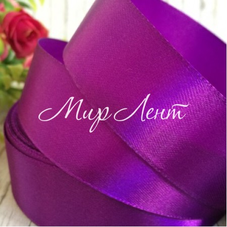 Атлас 2 см, темно-фіолетовий, метр