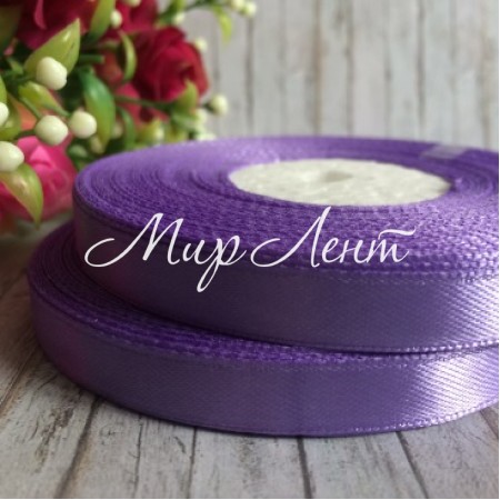 Атлас 0,9 см, темно-лиловый, рулон 33 м