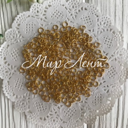 Колечко соединительное, 5 мм, золото, шт.