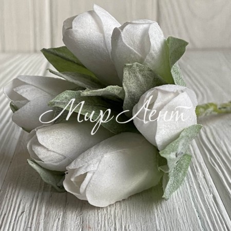 Тюльпани у снігу, 15 см, білий, шт.