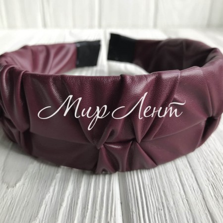 Обруч екошкіра жниварка, 4 см, вишневий, шт.