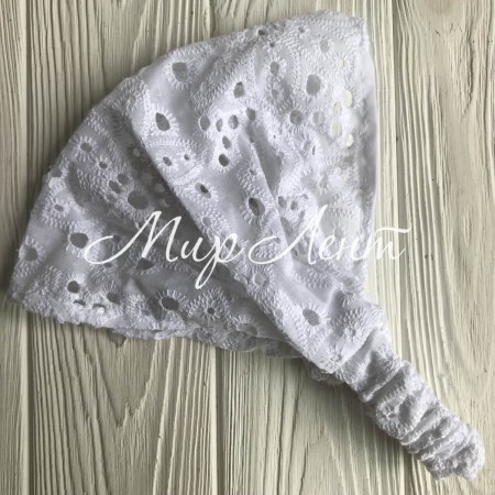 Пов'язка-косинка прошва однотонна, 24 см, білий, шт.