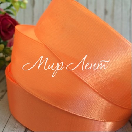 Атлас 2 см, темний персик, метр