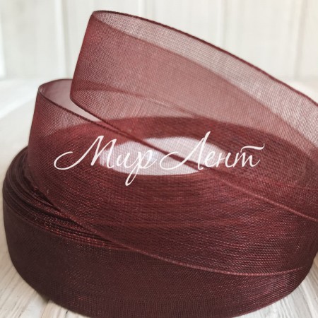 Органза 2 см, червоний оксамит, метр