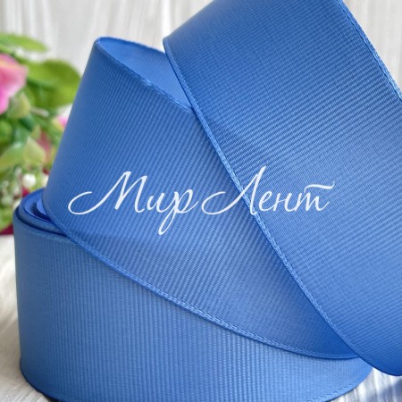 Репс 4 см, волошково-синій, рулон 23 м