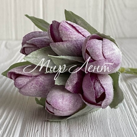 Тюльпани у снігу, 15 см, бузковий, шт.