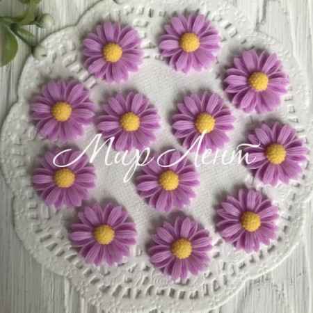 Серединка маргаритка, 2,2 см, сиреневый, шт.