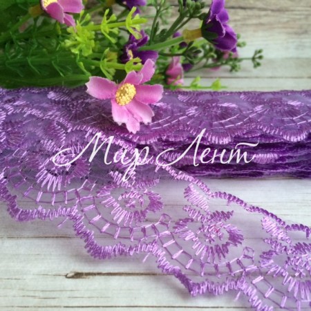 Мереживо яблучко, 4,5 см, лілове, метр