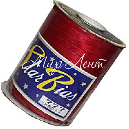 Косая бейка, 1,5 см, красная, рулон 90 м