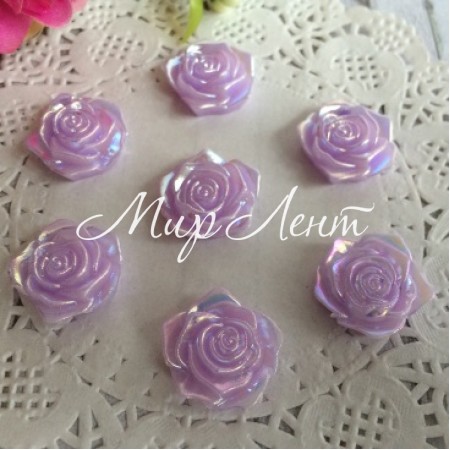 Серединка троянда з перламутром, 19 мм, фіолетовий