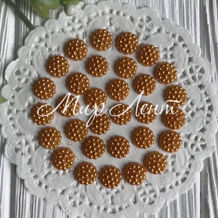 Серединка-хризантемка, 10 мм, оранжевий, шт.