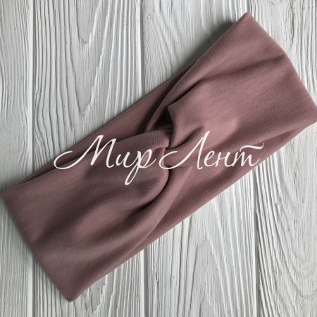 Пов'язка чалма широка, 25х10 см, пудровий, шт.