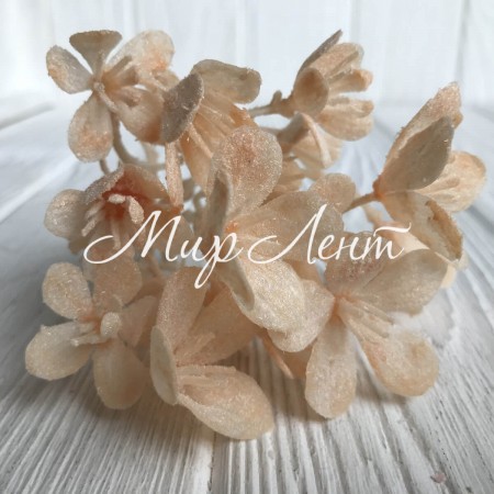 Гілочка з квітами фрезії, 17 см, персиковий, шт.