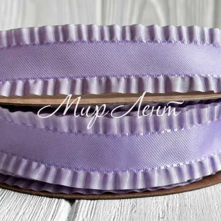 Стрічка-рюша, 2,5 см, лілова, метр