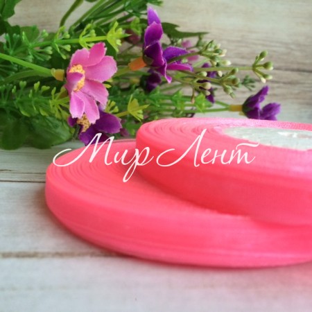 Органза 0,6 см, яскраво-рожевий, рулон 45 м