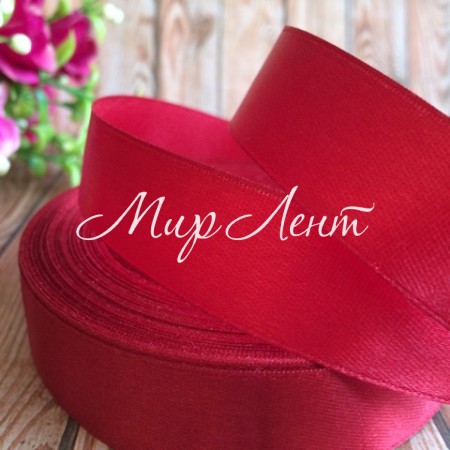 Атлас 2 см, бургунді, метр