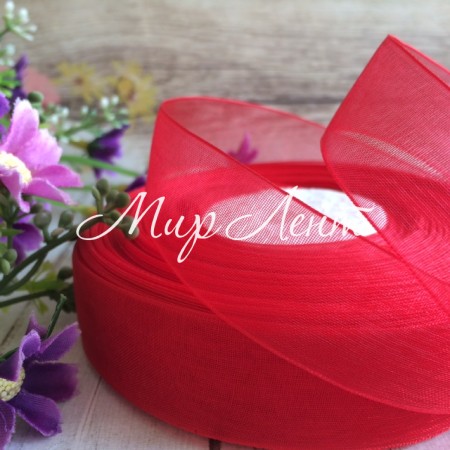 Органза 2 см, красный, метр