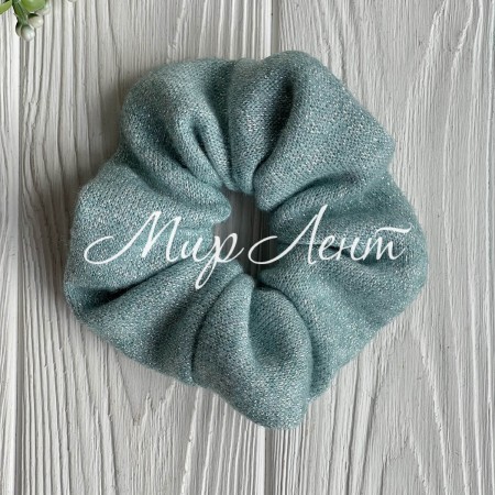 Скранч ангора люрекс, 12 см, мятний, шт.