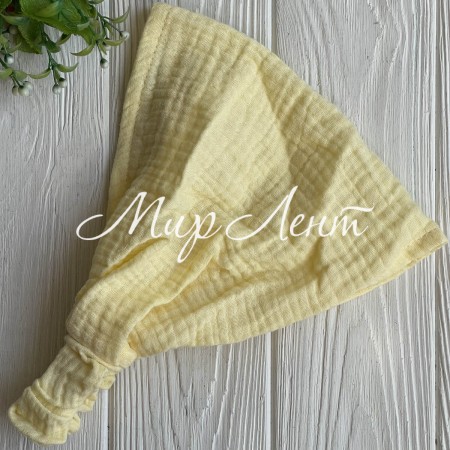 Муслинова бандана, 24х20 см, жовта, шт.
