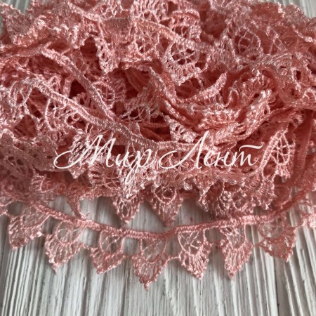 Мереживо макрамі "Софі", 1,8 см, персикове, метр