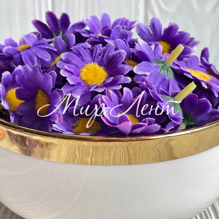 Бутон ромашки, 4 см, фіолетовий, шт.