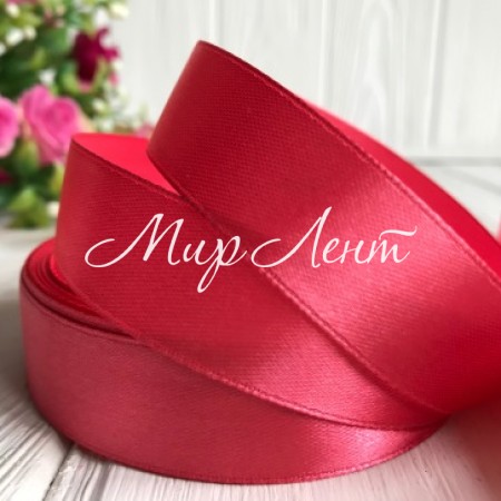 Атлас 2 см, кораловий, метр