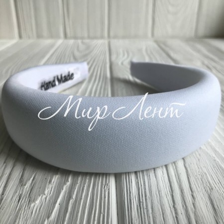 Обруч об'ємний кріп однотонний, 4 см, білий, шт.