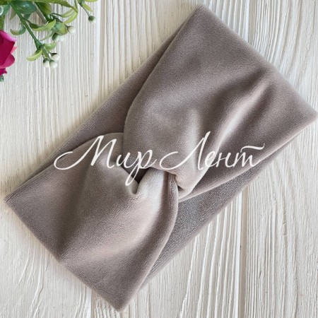 Повязка спорт велюр mini, 9х18 см, серо-бежевая, шт.