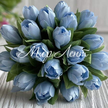 Пролісок, 2 см, світло-блакитний, пучок з 20 квіточок