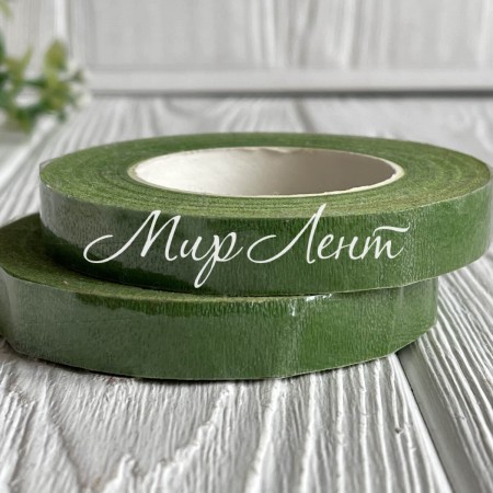 Тейп-стрічка, 12 мм, зелена, рулон 27,5 м