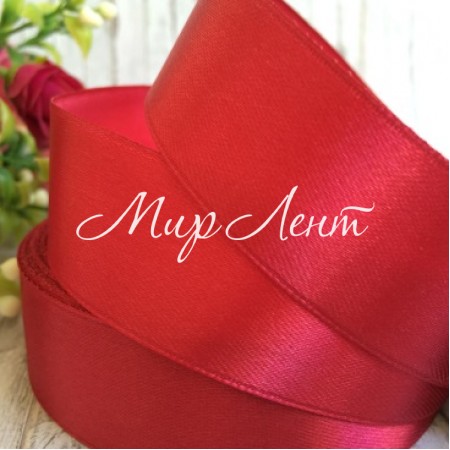 Атлас 2,5 см, бургунди, метр